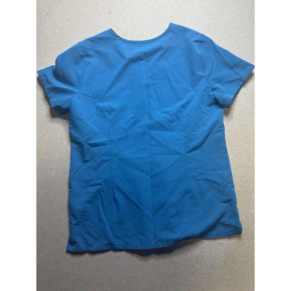 FIGS two Pocket  Blue Scrub‎ Top SMALL PO2133 $67